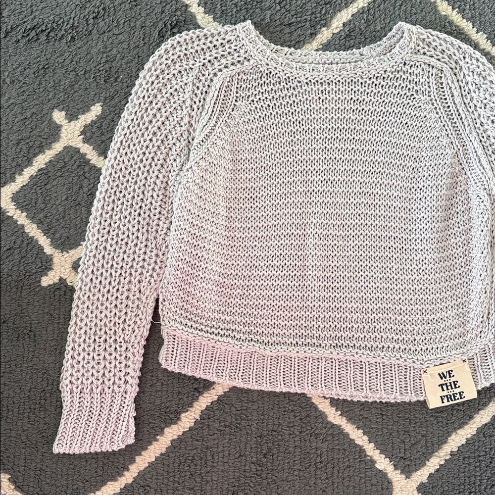 We The Free Light Gray Knit Sweater - Picture 3 of 7